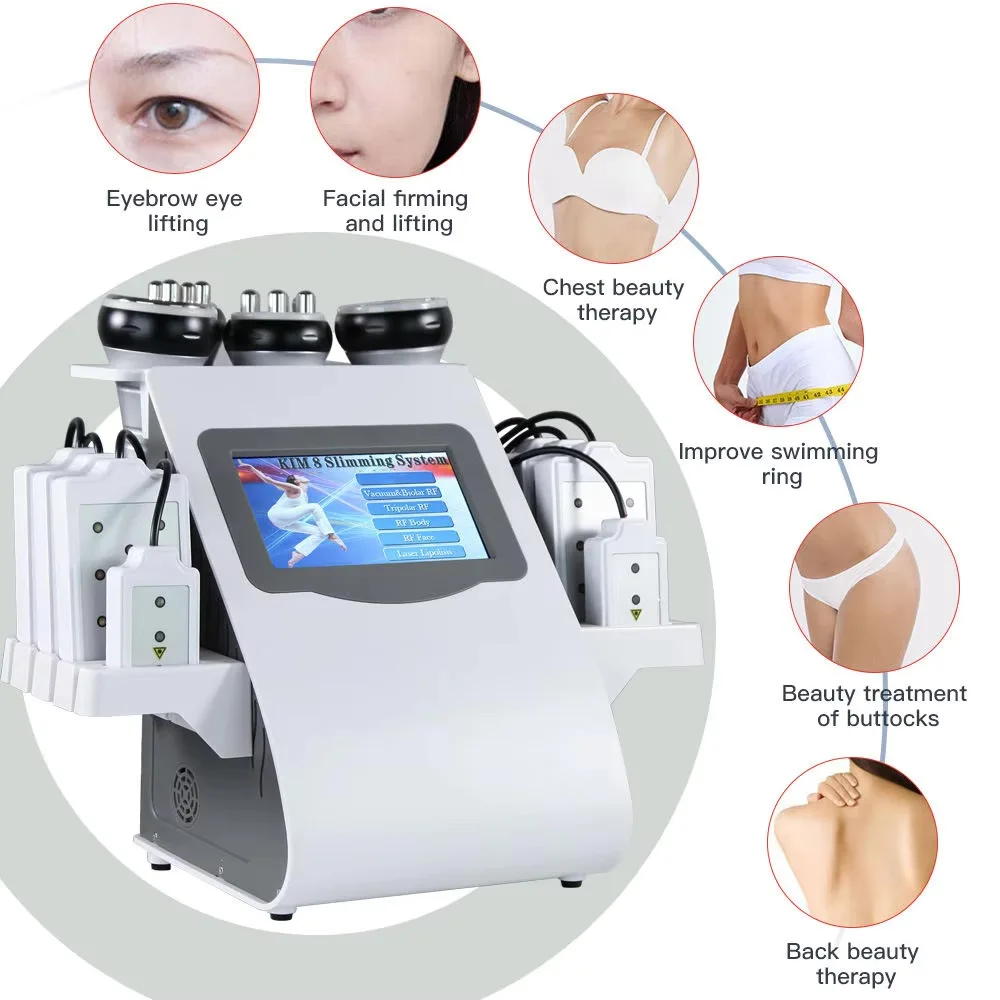 USA Hot 6 in1 Facial Radiofrequencia 40k Cavitation Lipolaser Cellulite Reduciton Slimming Machine Body Contouring Machine