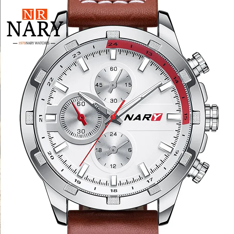 ساعة كوارتز فاخرة للرجال ، علامة تجارية شهيرة ، ساعات عمل ، ساعة ذكر ، موضة ، ذكر ، من من Nary-