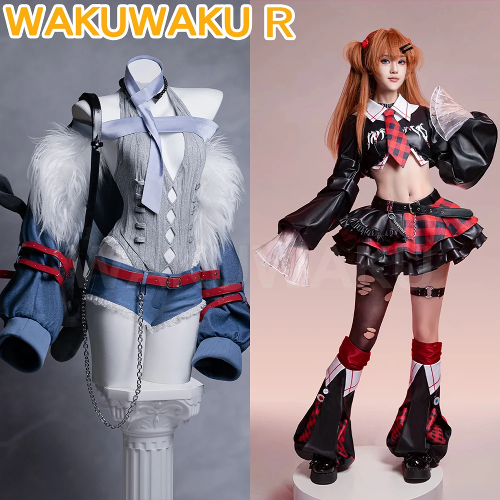 

В НАЛИЧИИ Аска Рей Дуджин Косплей Костюм Аниме【S-2XL】WakuWaku-R Женская рок-группа Киберпанк Готическое платье Рождество Большие размеры