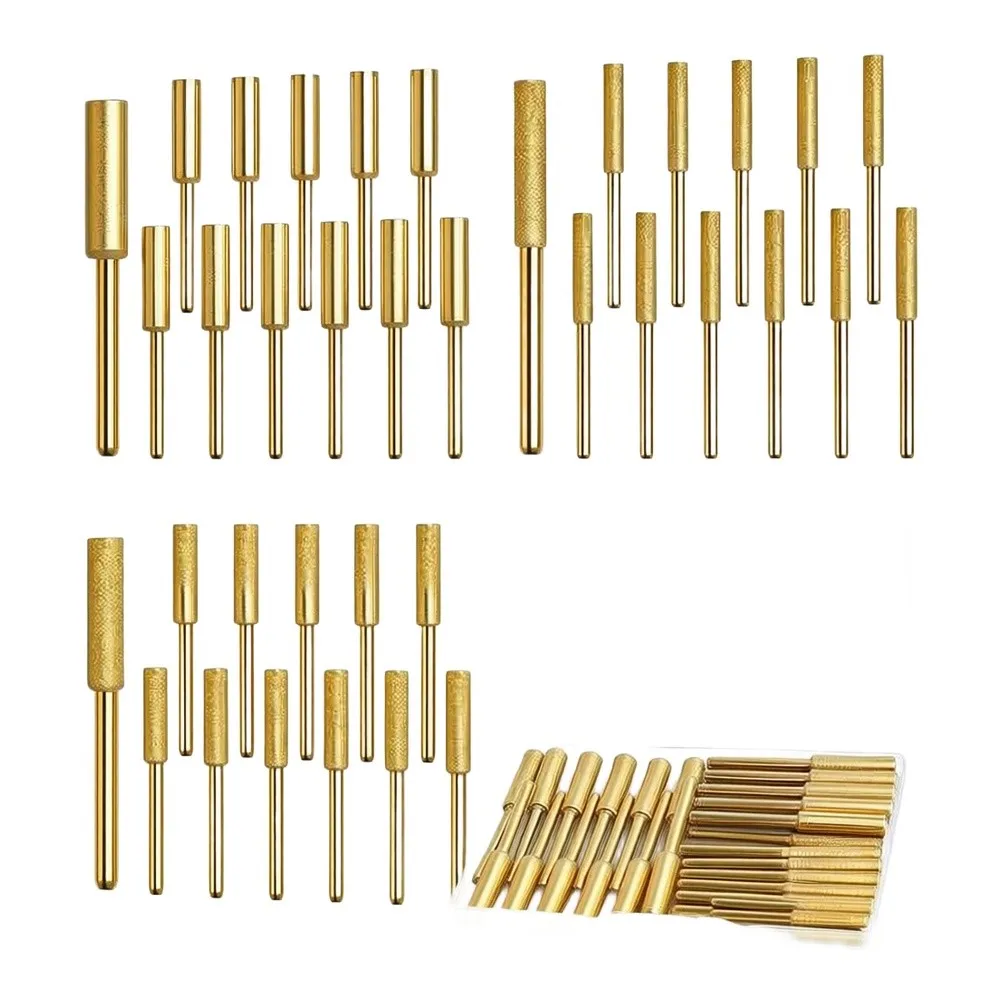 36Pcs Diamond Chainsaw=Sharpener Kit With Case Titanium Coated Grinding Bits For Electric Drill Rotary Tools 5/32 3/16 7/32 Inch