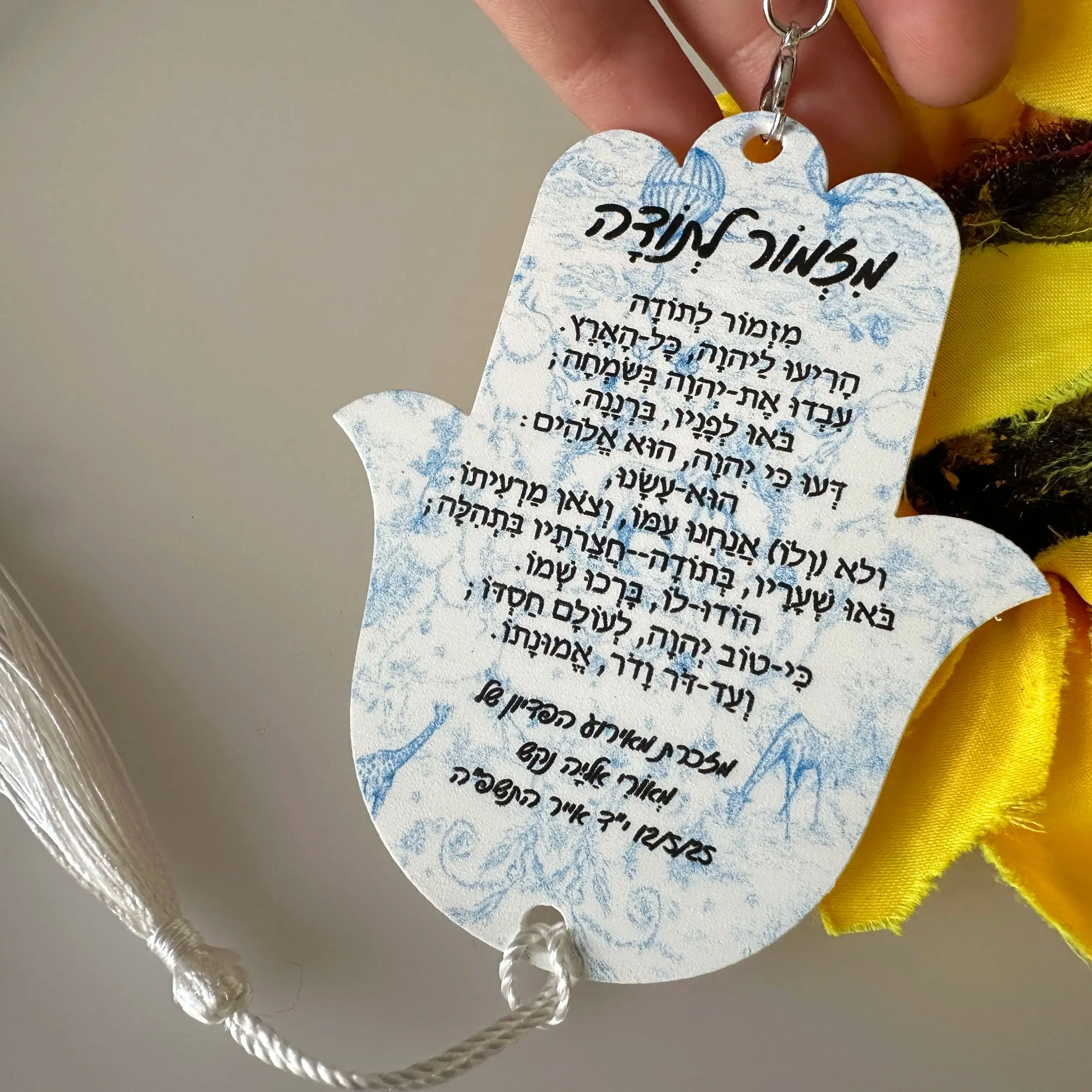 

10pcs Custom White Acrylic Baptism Hamsa,Transparent Hebrew Bar Mitzvah Prayer Hamsa Key Chain,Souvenirs Gift Favor Decoration