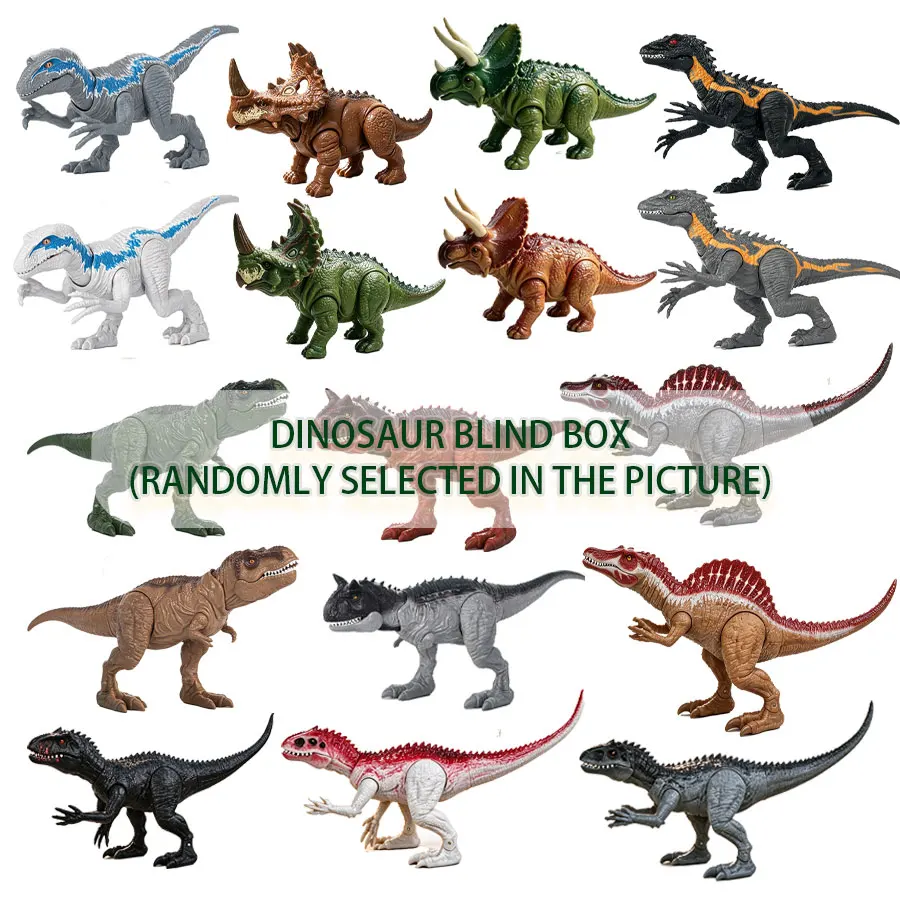 Blind Box Sound Dinosaur Model Yoys, Children's Toys Such As Velociraptor, Tyrannosaurus Rex, Triceratops, Etc