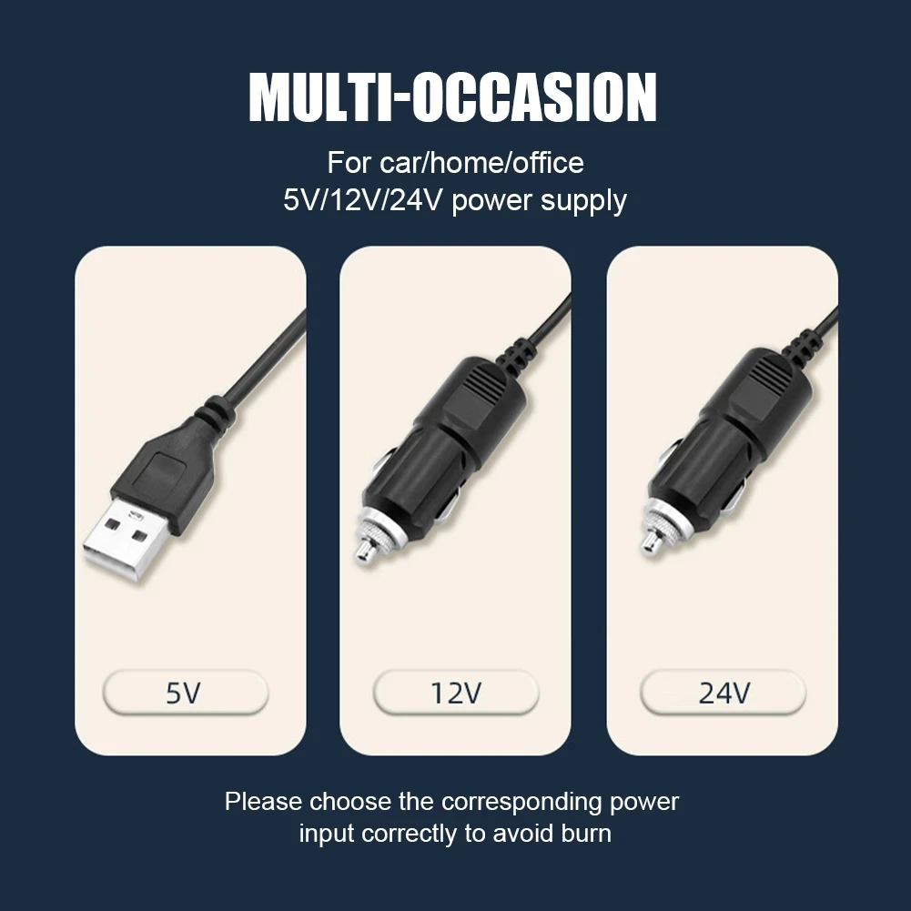 5/12/24V Car Double Head Folding Fan 360 Degree Rotation Auto Cooler Air Fan Summer Cooling Fan for Dashboard RV Truck