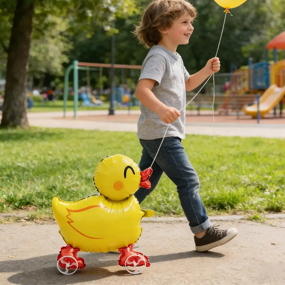 Walking Wheeled Animal Balloon Aluminium Foil Birthday Balloon Wheels Stall Balloon Balloon Night With Giveaway Cartoon Mar Z2H1