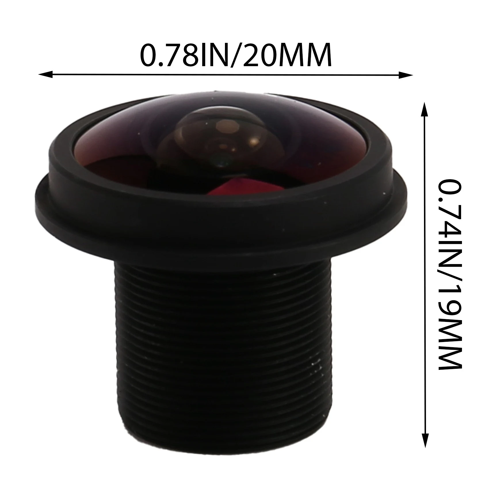 Lente HD ojo de pez para cámara de videovigilancia, lente cctv de 5MP, 1,8mm, M12x0.5, montaje 1/2.5 F2.0, 180 grados