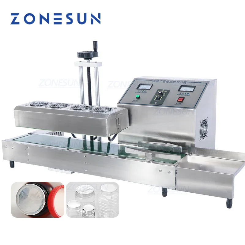 ZONESUN ZS-FK6000A Automatic Continuous Induction Aluminum Foil Sealing Machines Plastic Bottle Electromagnetic  Sealer