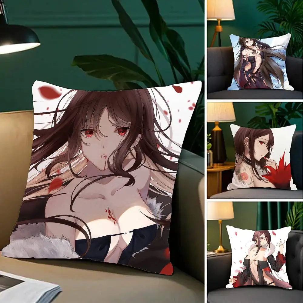 Consort Yu Animated Game Fate Grand Order Pillow Case Fashion Square Pillowcase Bedroom Sofa Room Ins Decoration Leisure