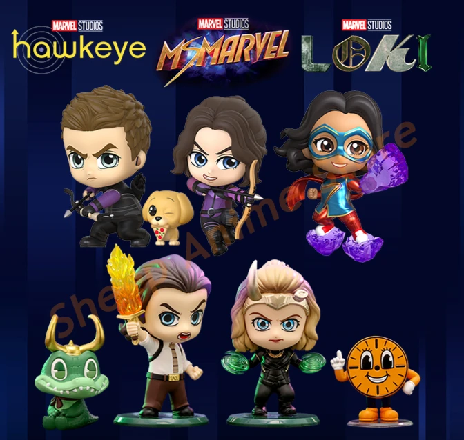 2024 Loki Ms. Marvel Hawkeye Kate Bishop Anime Action Figure Toy Christmas Gift Pvc Model Doll Set Fans Collection Model Toy