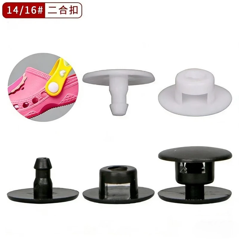 New Hole Shoe Buckle White Black Garden Shoe Back Buckle Plastic Universal Beach Repair for Boys and Girls Wholesale