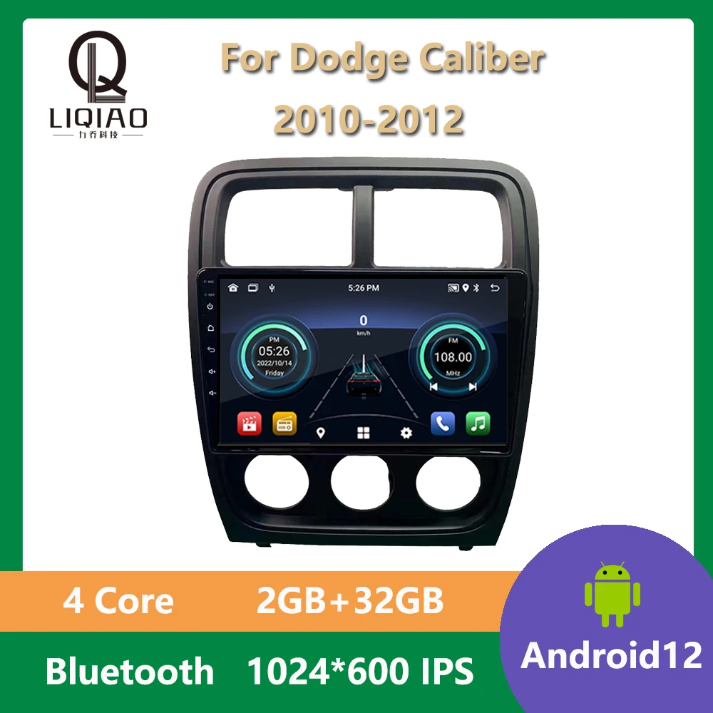 닷지 캘리버 2010 2011 2012 카플레이 멀티미디어 비디오 플레이어, GPS 네비게이션, 8 코어 자동차 라디오, 2Din DVD 스테레오 IPS 터치스크린