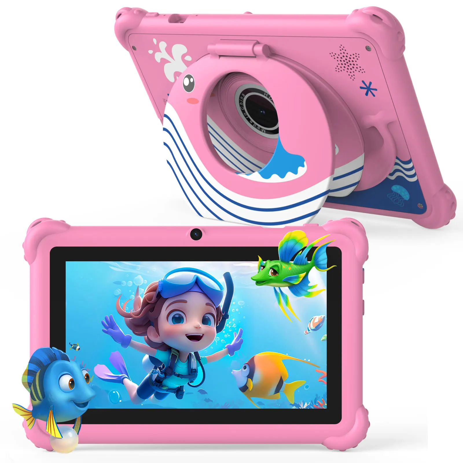 

New 7 Inch Kid Tablet Android 13, 4GB RAM 32GB ROM, 1TB Expand, WiFi, Bluetooth, 3000mAh Battery, Software with Protective case