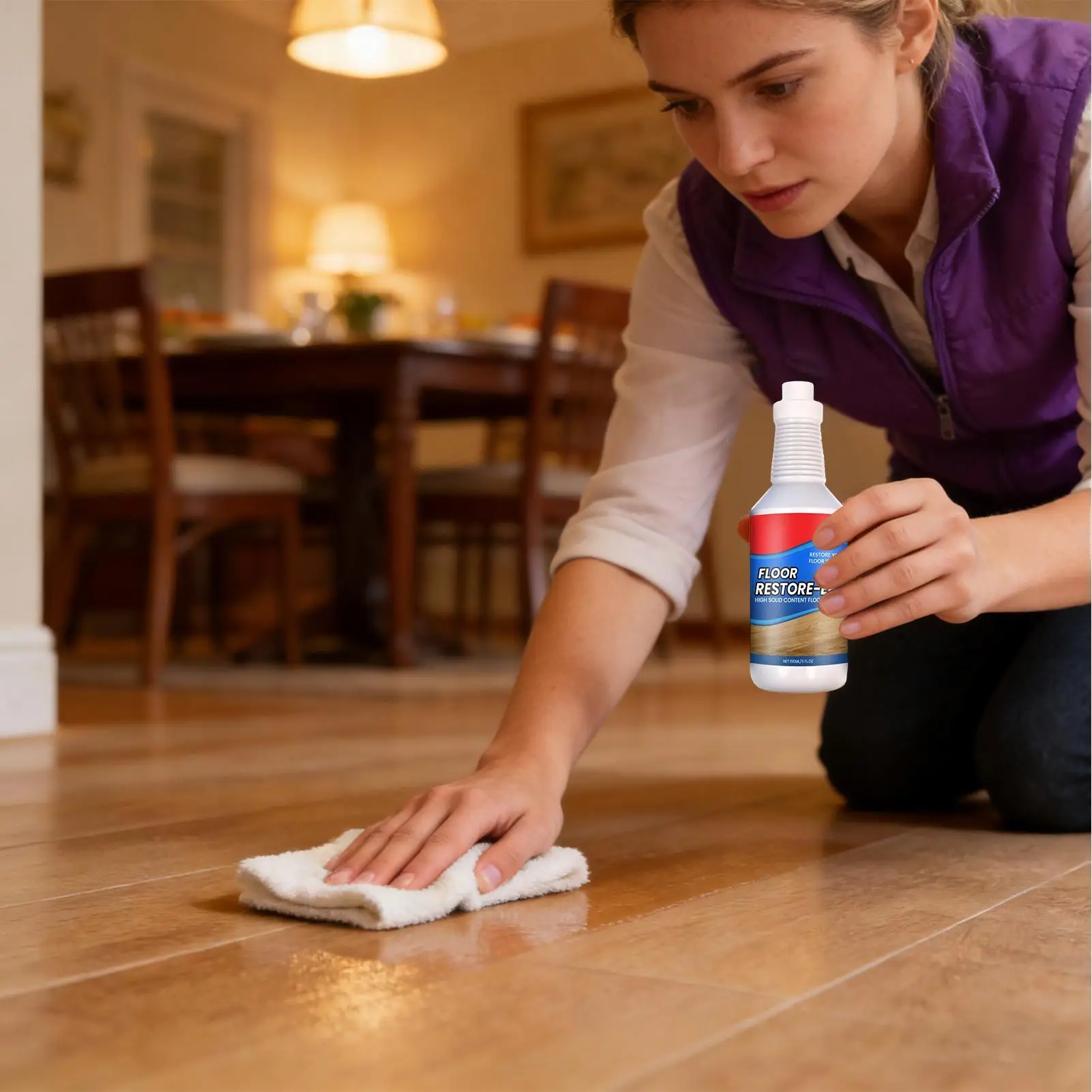 Wood Floor Restorer Scratch Removal Polishing Solution Wood Floor Spray Scratch Remover for Tile Stone Laminate Living Room