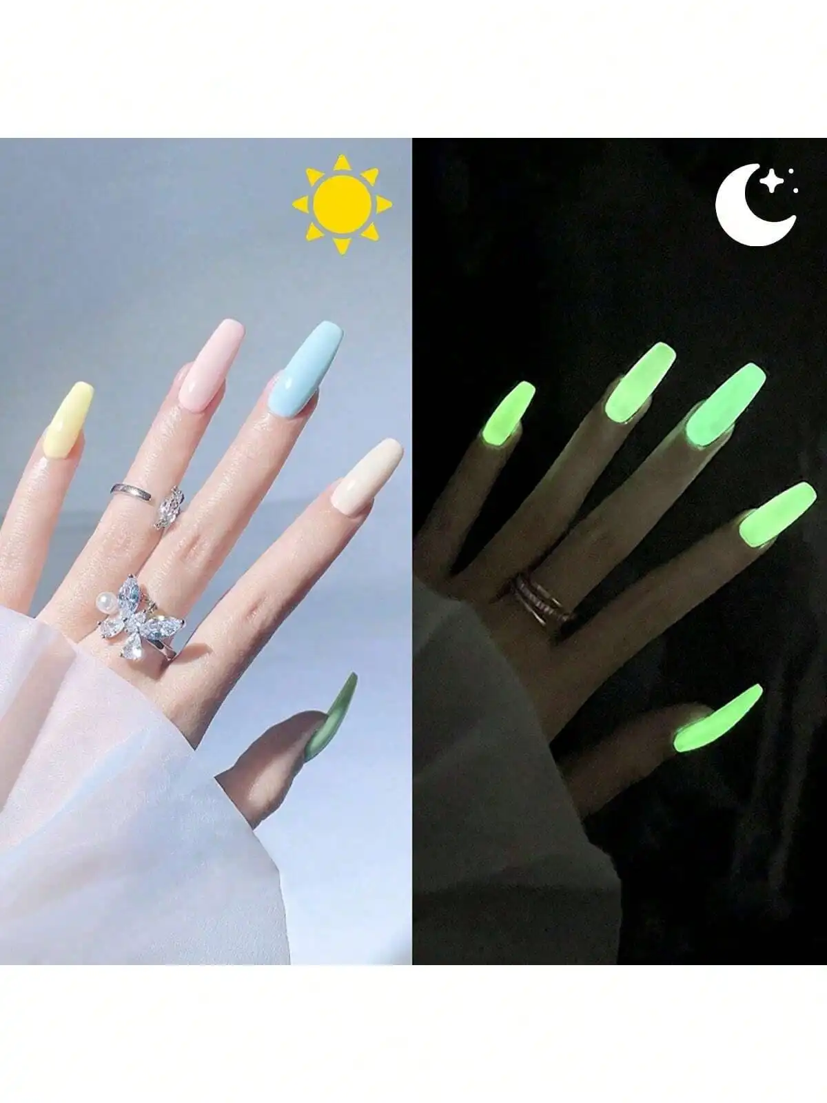 XEIJAYI 15ml Fluorescente Disco Glow Gel Smalto per unghie Neon UV LED Gel per unghie Lucidatura Glow Gel per unghie Disco Gel per unghie Miglioramento