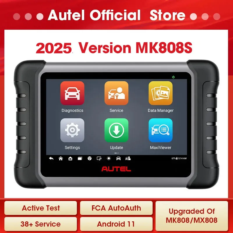 Autel MaxiCOM MK808S OBD2 Scanner Automotivo Car Diagnostic Tool OBD 2 Scanner Active Test Code Reader Key Coding Tool