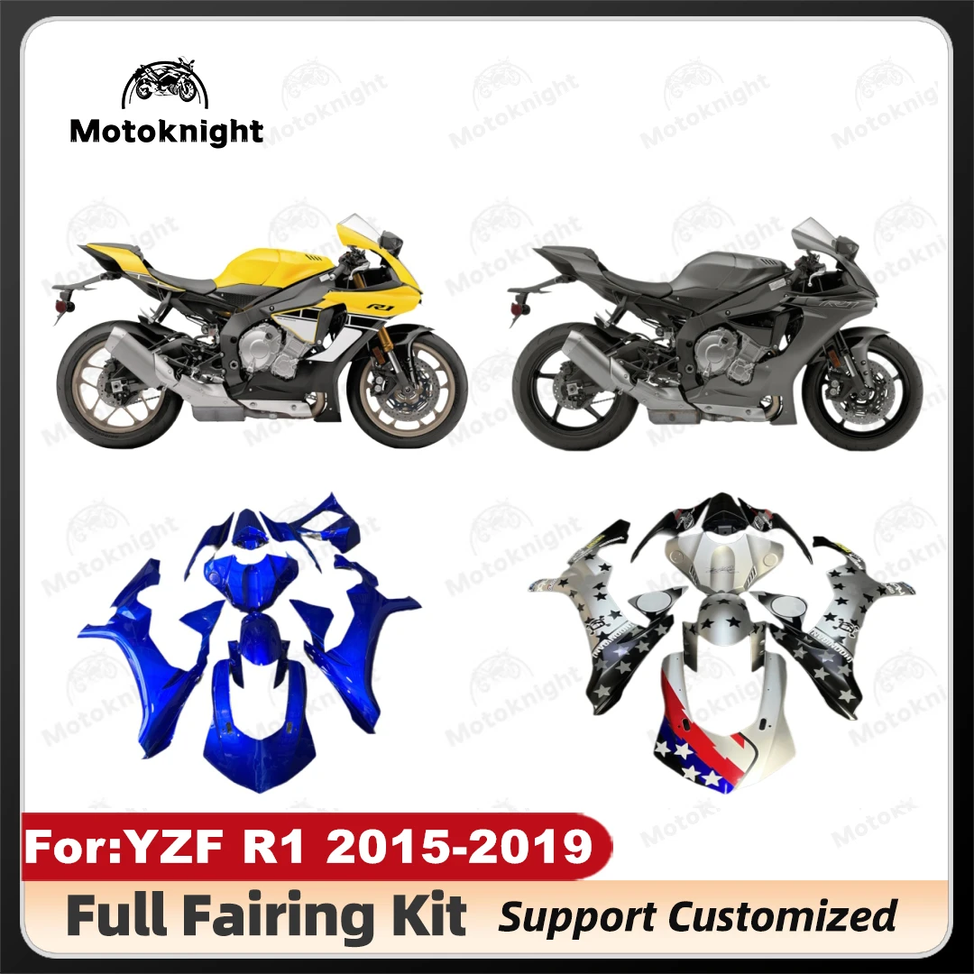 

Новый полный комплект обтекателей для мотоцикла ABS, подходит для YAMAHA YZF1000 YZF-R1 R1 2015 2016 2017 2018 2019, обтекатели кузова, комплекты кузова