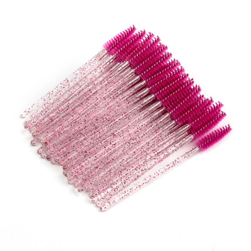 5/50 pçs escovas de cílios escova de sobrancelha rímel varinhas aplicador spoolers cílios ferramentas de extensão de cílios postiços ferramenta cosmética