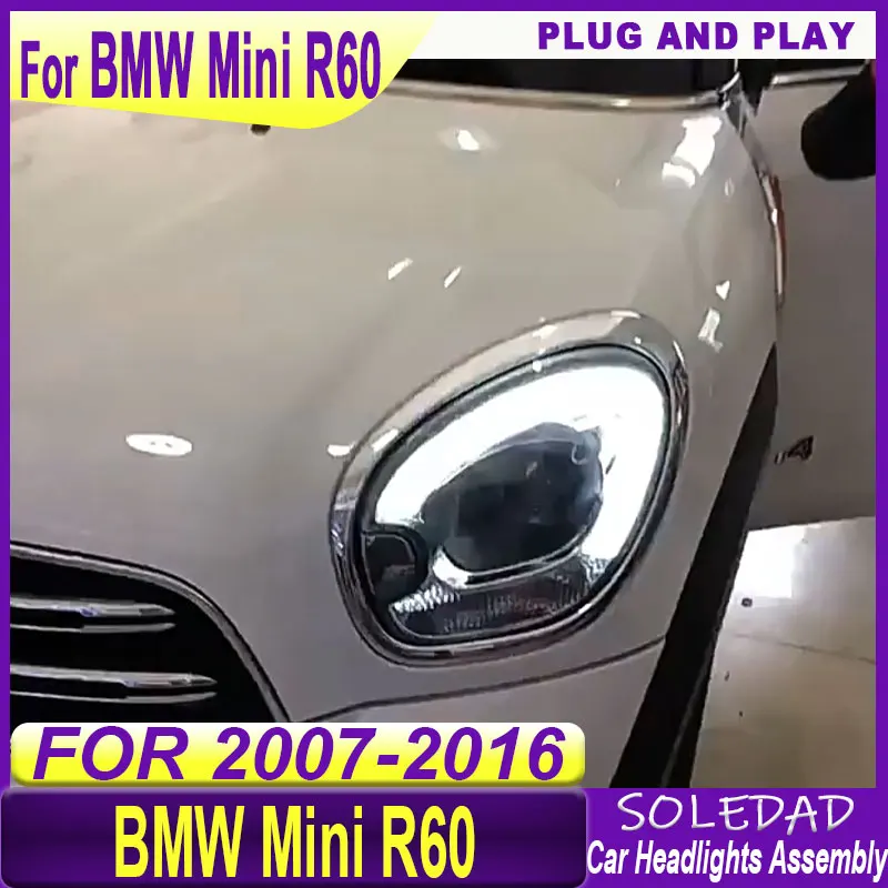 Car headlights for BMW MINI R60 Countryman Headlight 2010 2011 2012 2013 2014 2015 2016 Head Lamp Drl Projector Lens Automotive