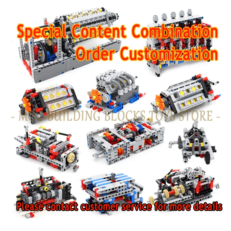 Special Order Customization High-Tech Building Blocks Brick Parts Pin Beam Liftarm Axle Connector Panel Gear Technology Set Toys