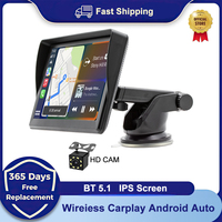 IPS 7 Inch Portable WIFI Wireless Carplay Android Auto Car Radio Multmedia Video Player Reversing Camera for Apple Or Android