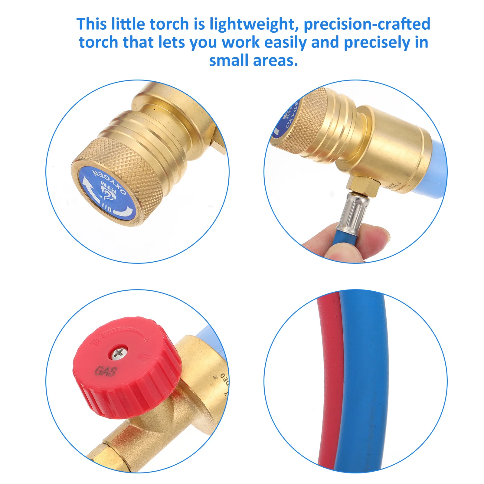 

Miniature Oxygen Welding Torch 2m Hose Flexible Propane Mapp Gas Lightweight Precision Soldering Kit Micro Propane Torch