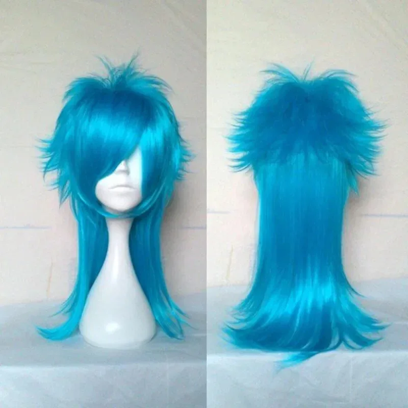 Dramatischer Mord DMMD Seragaki Aoba Cosplay Kostüm Party Perücke Zweifarbiges blaues Ombre-Kunsthaar