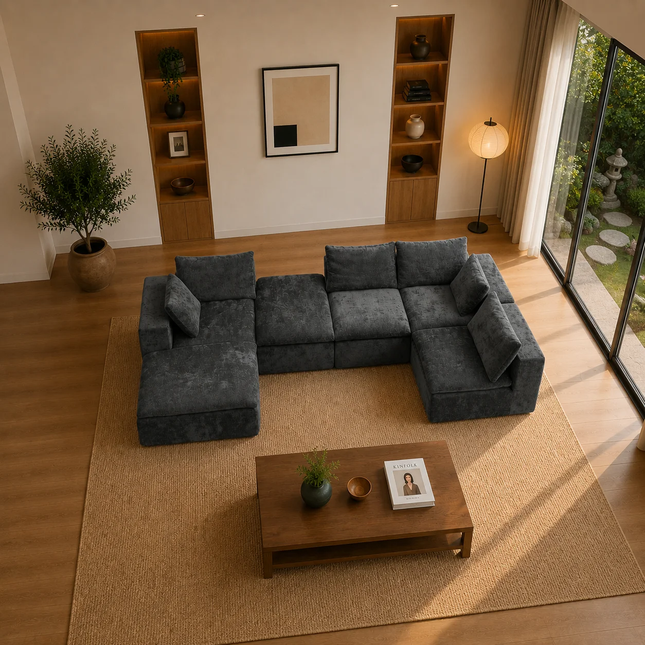 Modern Minimalist Compressed Sofa Vacuum Wrapped For Condo & Apartment