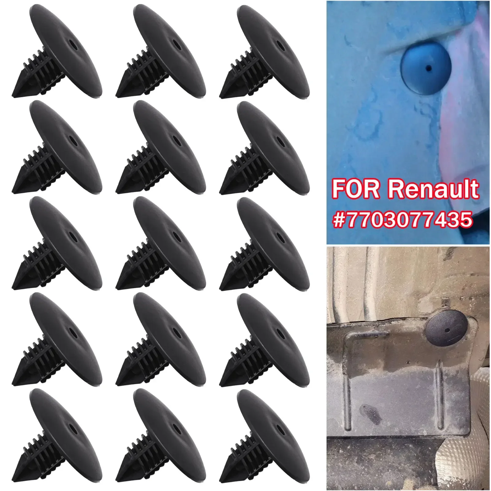 30Pcs Plastic Bumper Wheel Arch Lining Mudguard Clips Wear Resistant Anti-break for Renault Clio Megane Twingo OE 7703077435