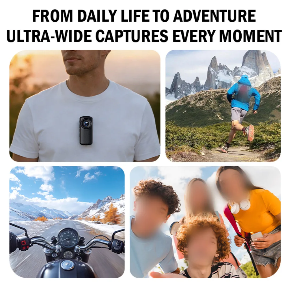 Versatile Portable Magnetic Thumb Action Camera Capture Every Moment Body Outdoor Mobile For-phone Black  Practical Parts