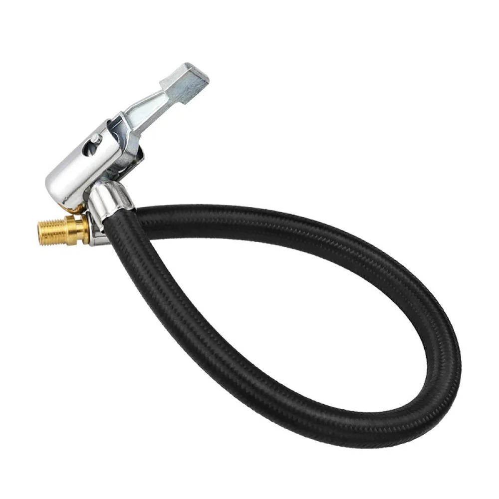 Vehicle Tire Pump Extension Adapter For JIGONG Spiral Air Hose Flexible Alloy Rubber Connector Automotive Inflator