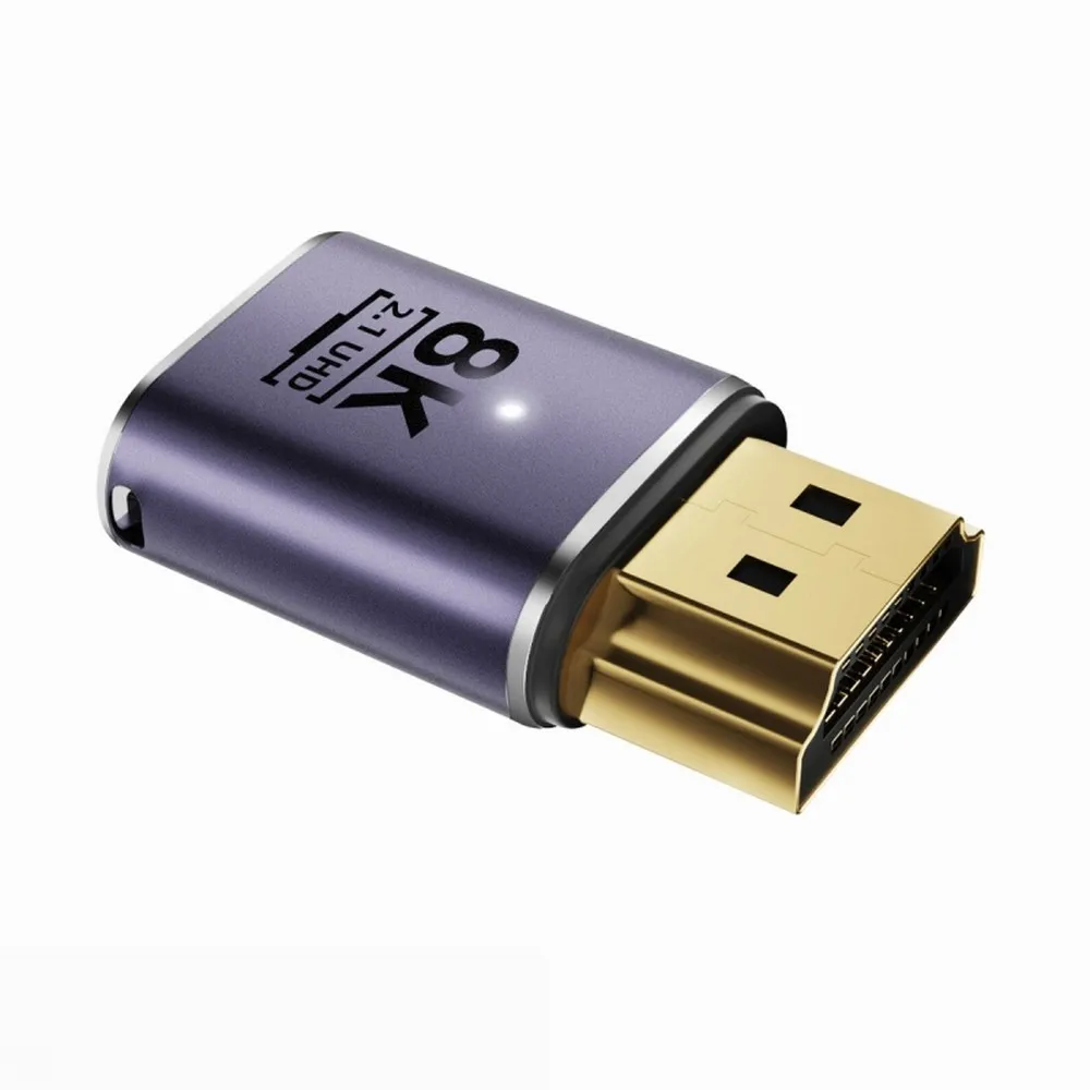 Converter HDMI Male to HDMI 2.1 Female Vertical 90 Degree  Low Profile UHD Extension Adapter Support 8K 60hz HDTV