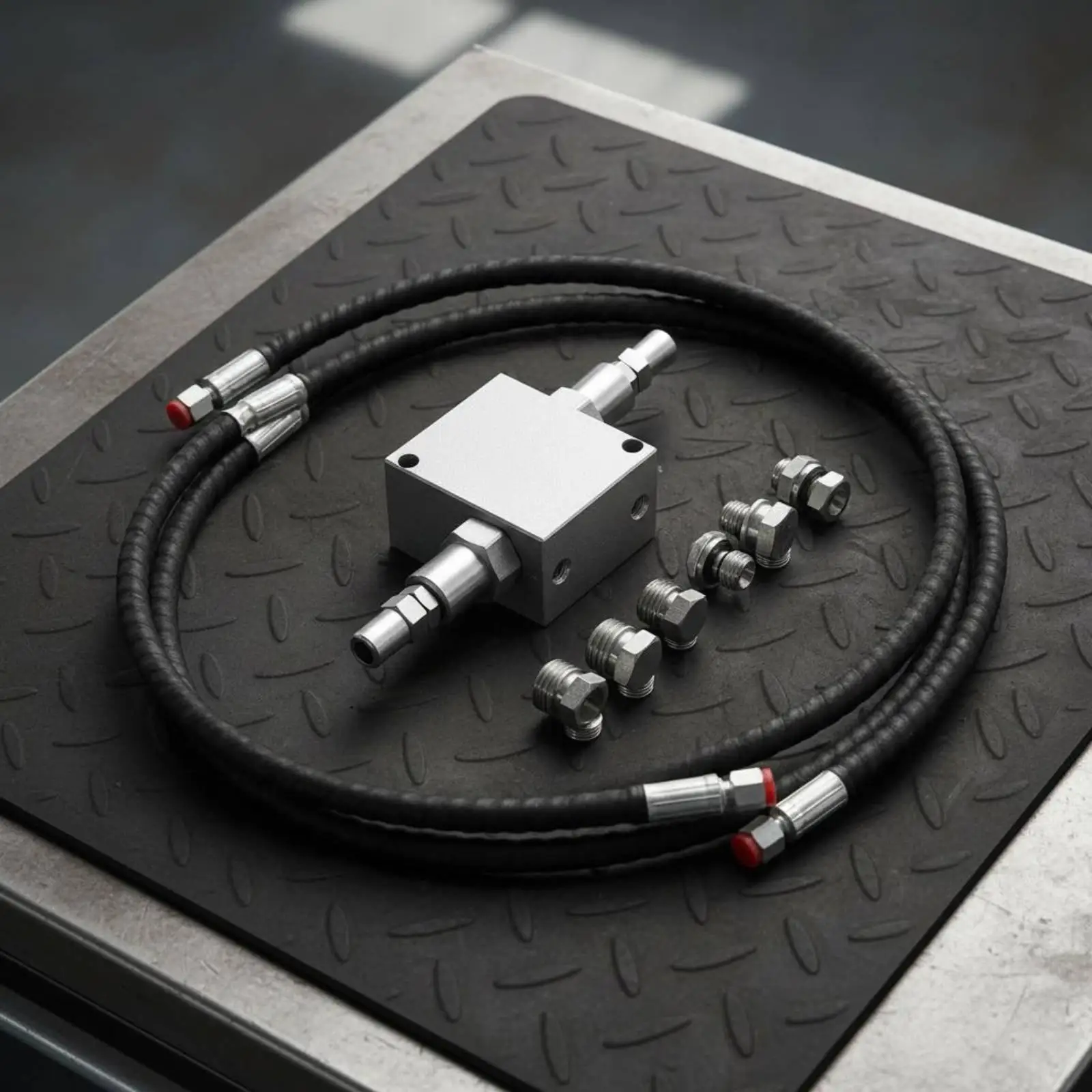 Digger Hydraulic Buffer Valve Shock Dampener Metal Rubber Construction Pressure Spike Prevention for Compact Machinery Comfort