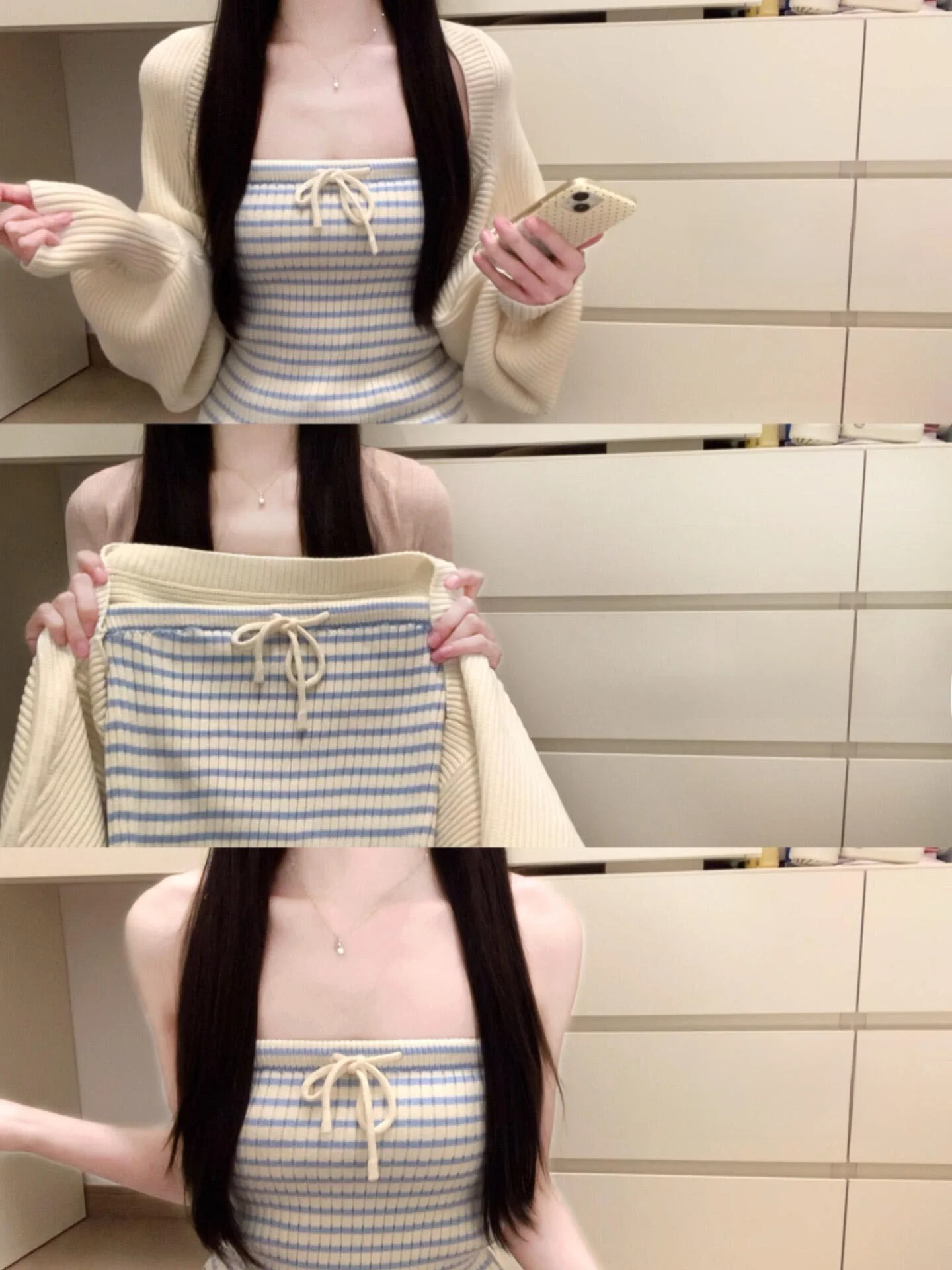 

Потрясающий женский вязаный комплект из укороченного топа с длинными рукавами и жилетки, весенняя модная элегантная универсальная повседневная одежда