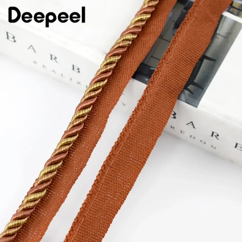 2/5/10Meters Deepeel 6mm Two-color Braided Rope Curtain Pillow Sofa Home Textile Decorative Lace  Ribbon Sewing Material