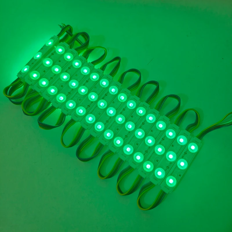20 pçs/lote SMD 5050 Chip 3 LED Módulo de LED de Injeção 12V Com lente À Prova D' Água IP67 1.5W RGB LED Sinal Loja Sanner Canal Letras