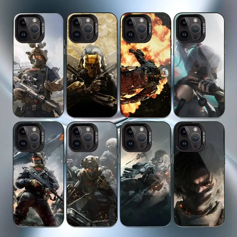 

Games of Delta Force Phone Case For iPhone17,16,15,14,13,12,11 Plus,Pro Max Black Candy Matte Shockproof Cover