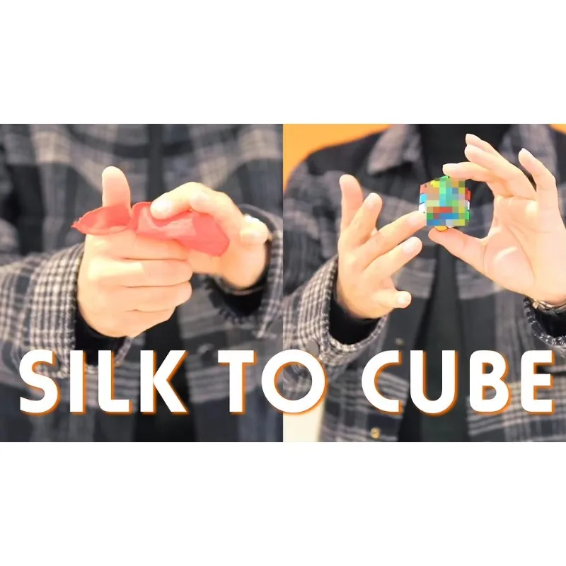 Silk to Cube by Jin Close up Magic Tricks Gimmick Illusions Street Magic Props Magician Easy To Do Fun Classic Magic Mentalism