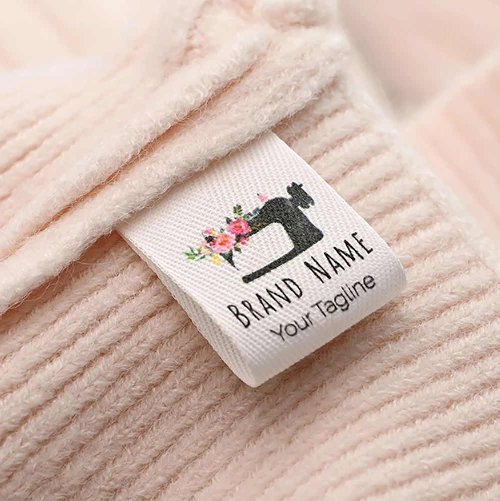 

Folded Custom Cotton Twill Label 0.98"x2.76" for Crochet Amigurumi, Doll – Soft Printed Label for Handmade Toys