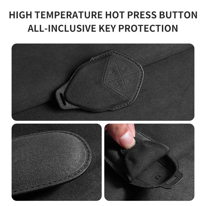 Car Key Case Cover For Changan Deepal S7 SL03 G318 UNIT UNIK CS35 PLUS Car Keychain Shell Suede Leather Anti-scratch Accessories - view 4