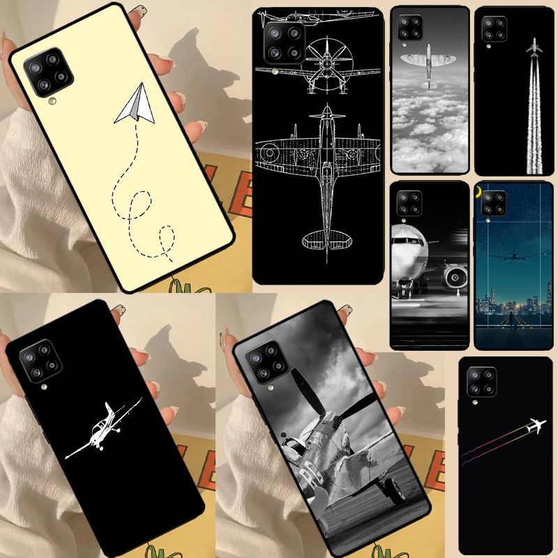 Airplane Aircraft Phone Case For Samsung Galaxy A14 A34 A54 A12 A22 A32 A52 A72 A51 A71 A33 A53 A73 A50