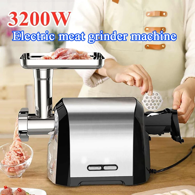 Electric Meat Grinder 3200W Heavy Duty Grinder Kitchen Electric Meat Chopper Stuffer Maker Food Processor Electric Meat Slicer