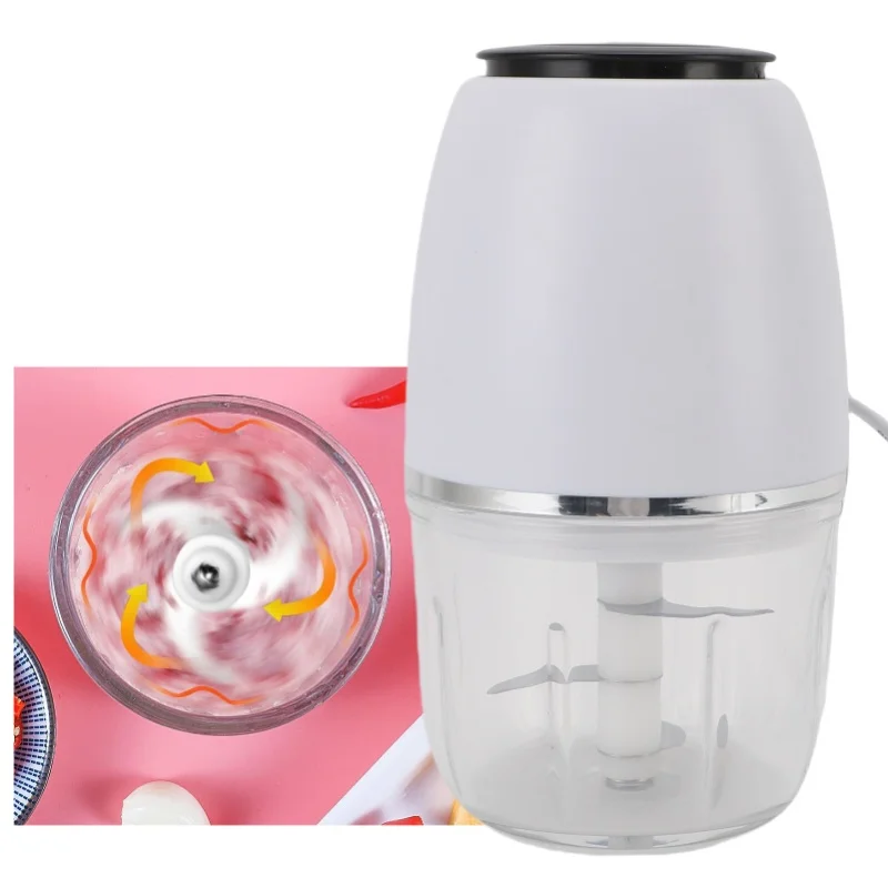 Portable Electric Garlic Chopper 300ML Food Processor Vegetable Mincer Blender For Chili Nuts Onion Minced Meat
