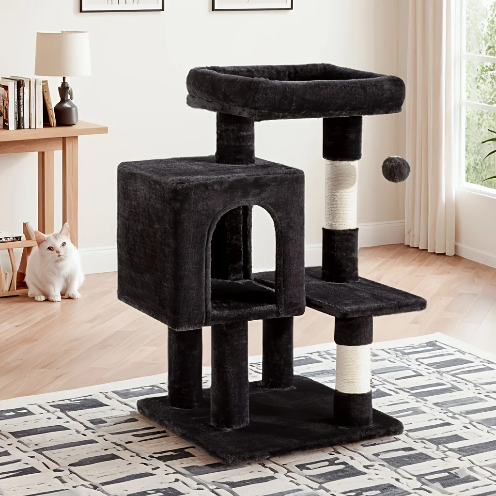 

HOOMIC 29 Cat Tree Tower for Indoor Cats, Multi-Level Cat Condo with Sisal Scratching Posts And Soft Plush Perches for Kittens,