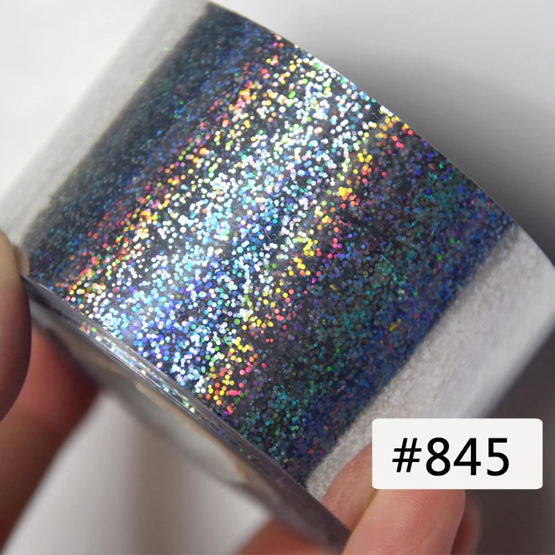 1 roll 120m*4cm Holographic Nail Foils Laser Star Waves Nail Transfer Foil Gold Sliver Holographic Sticker Decals