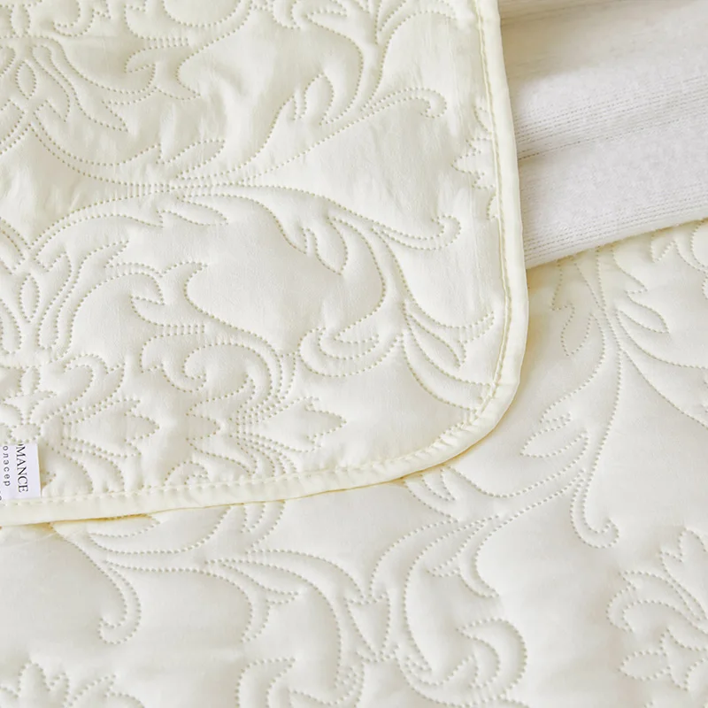 Bedspread on the Bed of Milk White Quilted, Luxury no Pillowcase, Nordic Decorative Coverlet, King Size Bedspread, 250x240cm