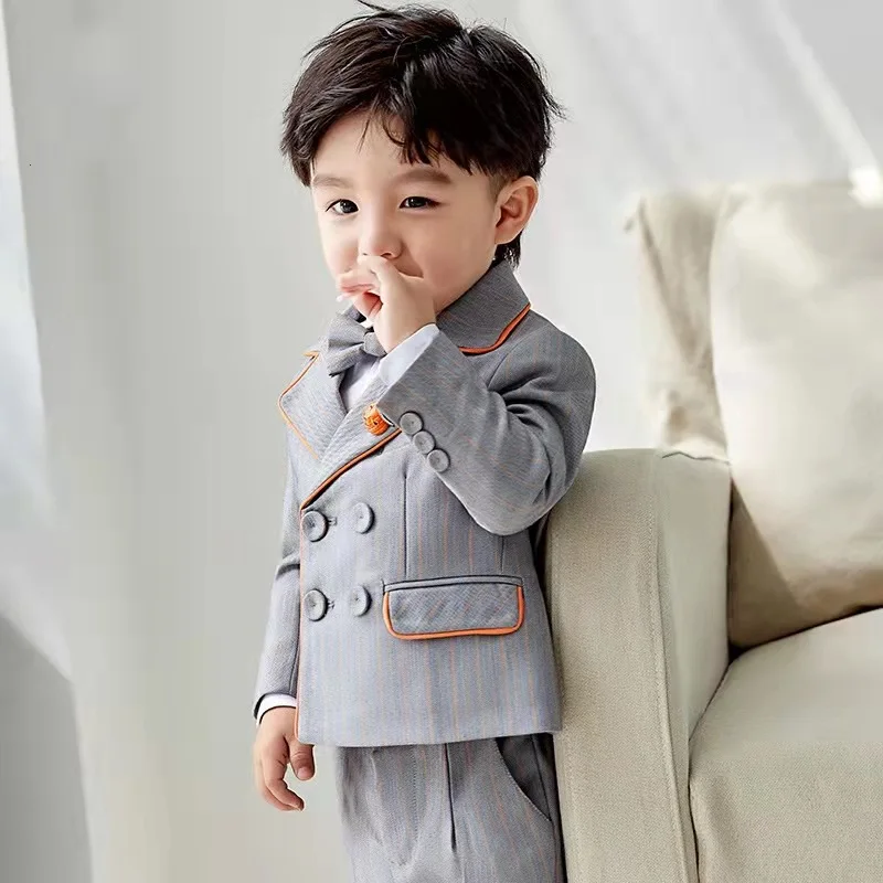 Children New Year Piano Party Photography Suit Flower Boys Formal Ceremony Costume Baby Kids 1Year Birthday Wedding Prom Dress