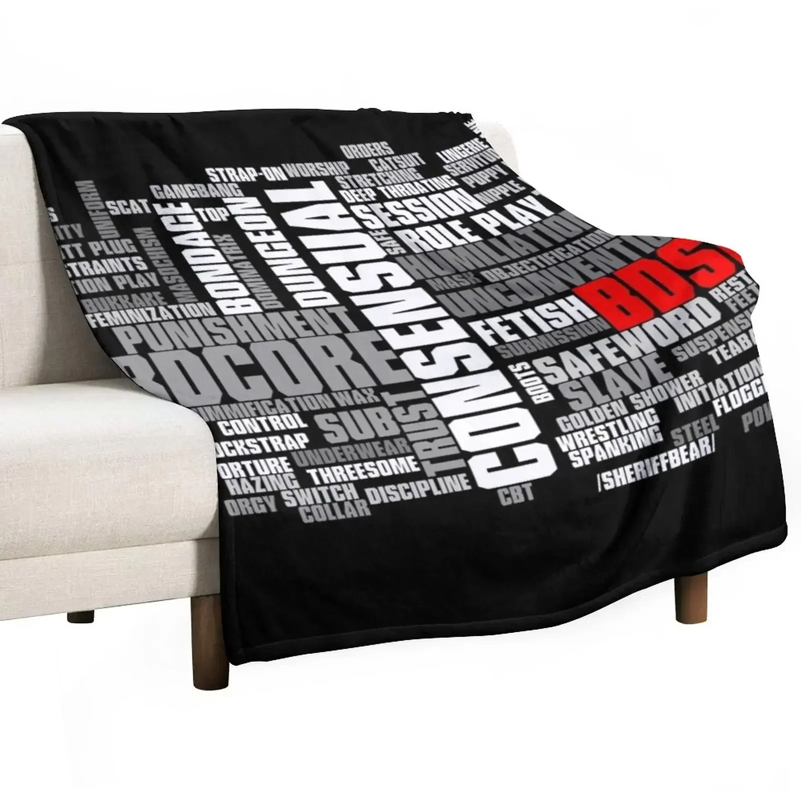 

BDSM words cloud Throw Blanket Summer Beddings decorative Blankets