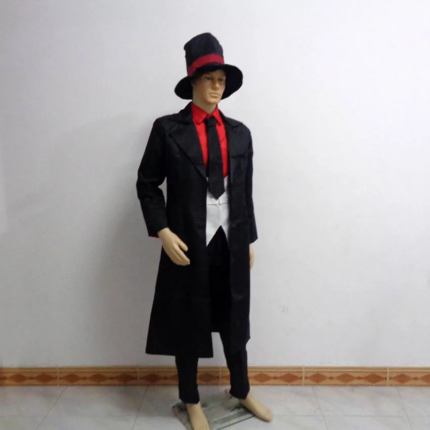 Villainous Black Hat Boss BH Halloween Cosplay Costume Uniform Party Christmas Outfit Customize Any Size