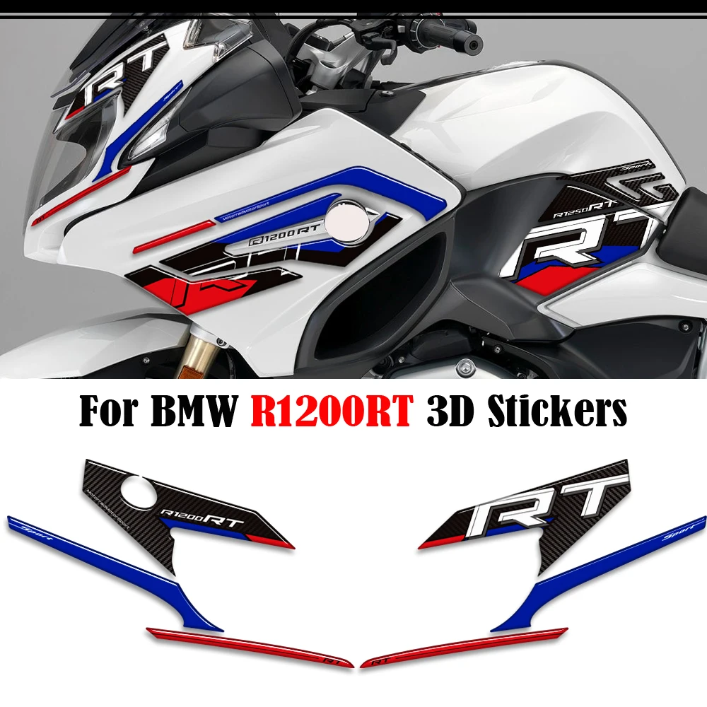 

Fairing Fender Mudguard Protector Tank Pad Grips Kit Knee 3D Stickers Decals Trunk Luggage Cases For BMW R1200RT R 1200 RT R1200