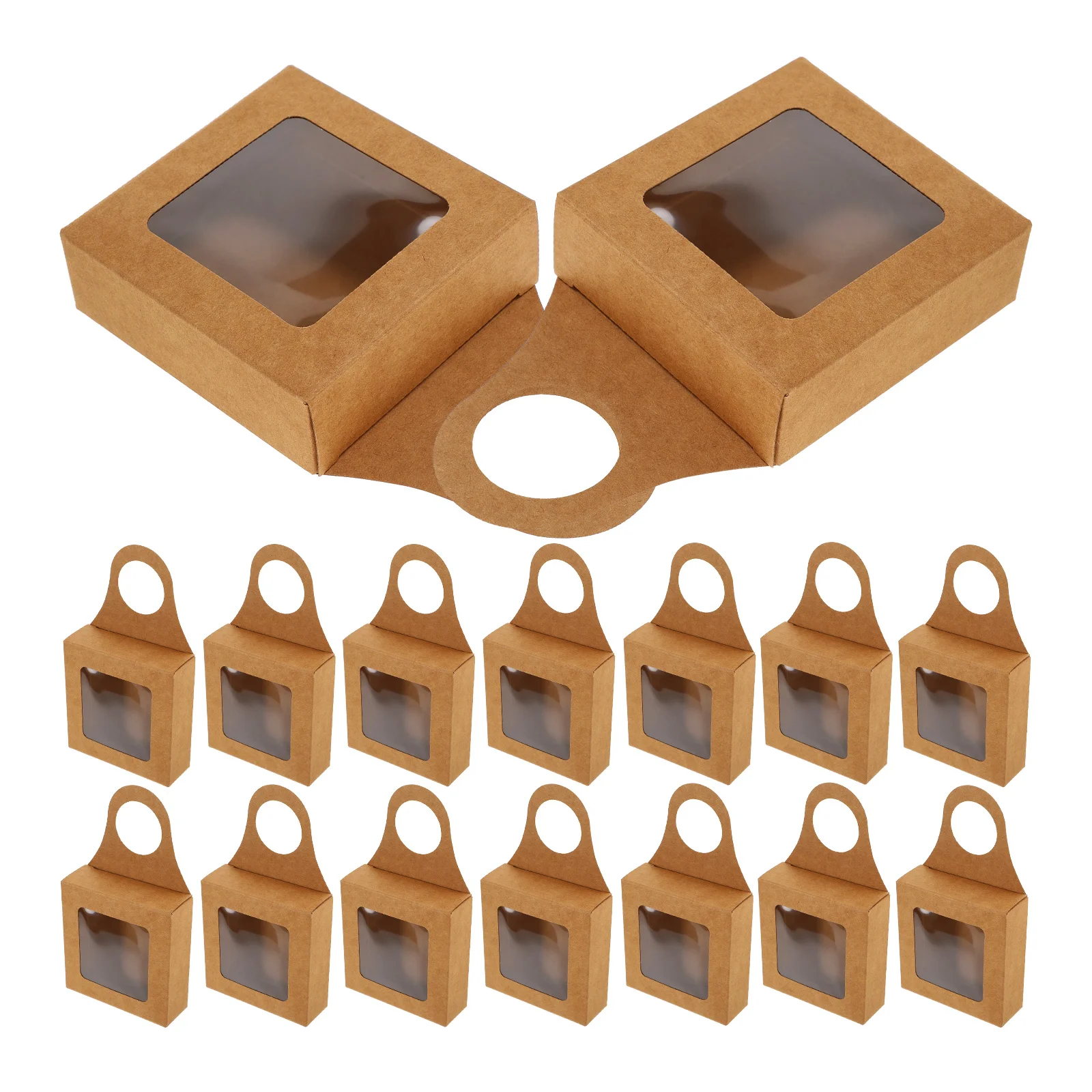 20 Pcs Gift Box Organizer Supply Christmas Boxes Biscuit Bottle Hanger Favor Kraft Paper Novel Storage Cases for Presents