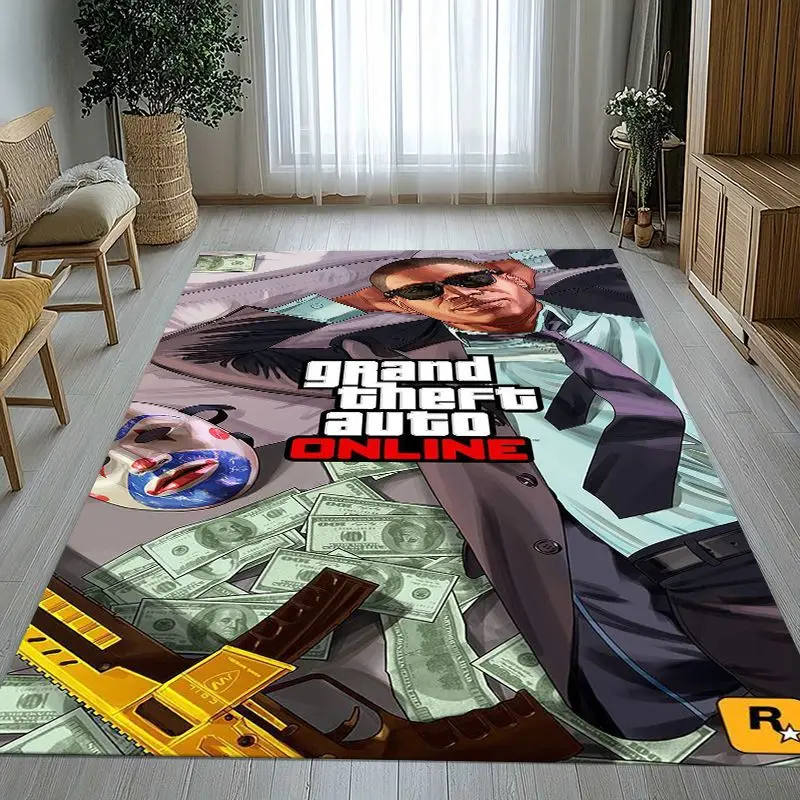 Game G-GTA San Andreas Soft Non-Slip Large Area Rug for Living Room,Bedroom Playroom Carpet Mat for Sofa,Home Decor Gift